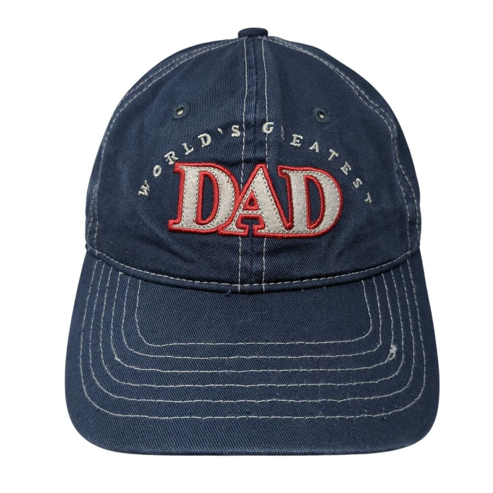 World's Greatest Dad Strapback Hat Blue One Size Concept One 6 Panel